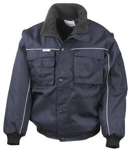 Result R71 - Workguard Zip Sleeve Heavy Duty Jacket Navy/Navy