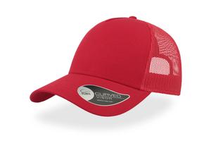 Atlantis AT085 - 5 Panel Cotton Trucker Cap Dairing Red/Red