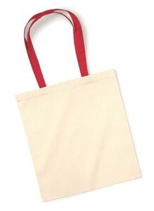 Westford mill W101C - Bag For Life - Contrast Handles Natural/Classic Red