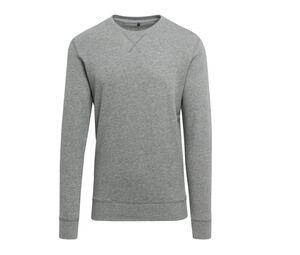 Build Your Brand BY010 - Lightweight crew neck sweatshirt Heather Grey