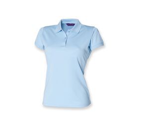 Henbury HY476 - Breathable women's polo shirt Light Blue