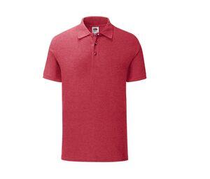 FRUIT OF THE LOOM SC3044 - ICONIC Polo Shirt Heather Red