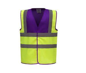 Yoko YK100 - High visibility 2 b&b vest Child (HVW100CH) Purple / Hi Vis Yellow