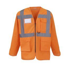 Yoko YK800 - Long sleeve multi-pocket safety jacket Hi Vis Orange