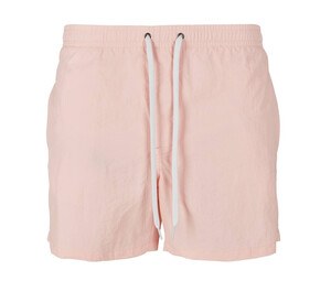 Build Your Brand BY050 - Beach Shorts Pink