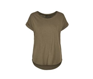 Build Your Brand BY036 - T-Shirt with extended back Olive